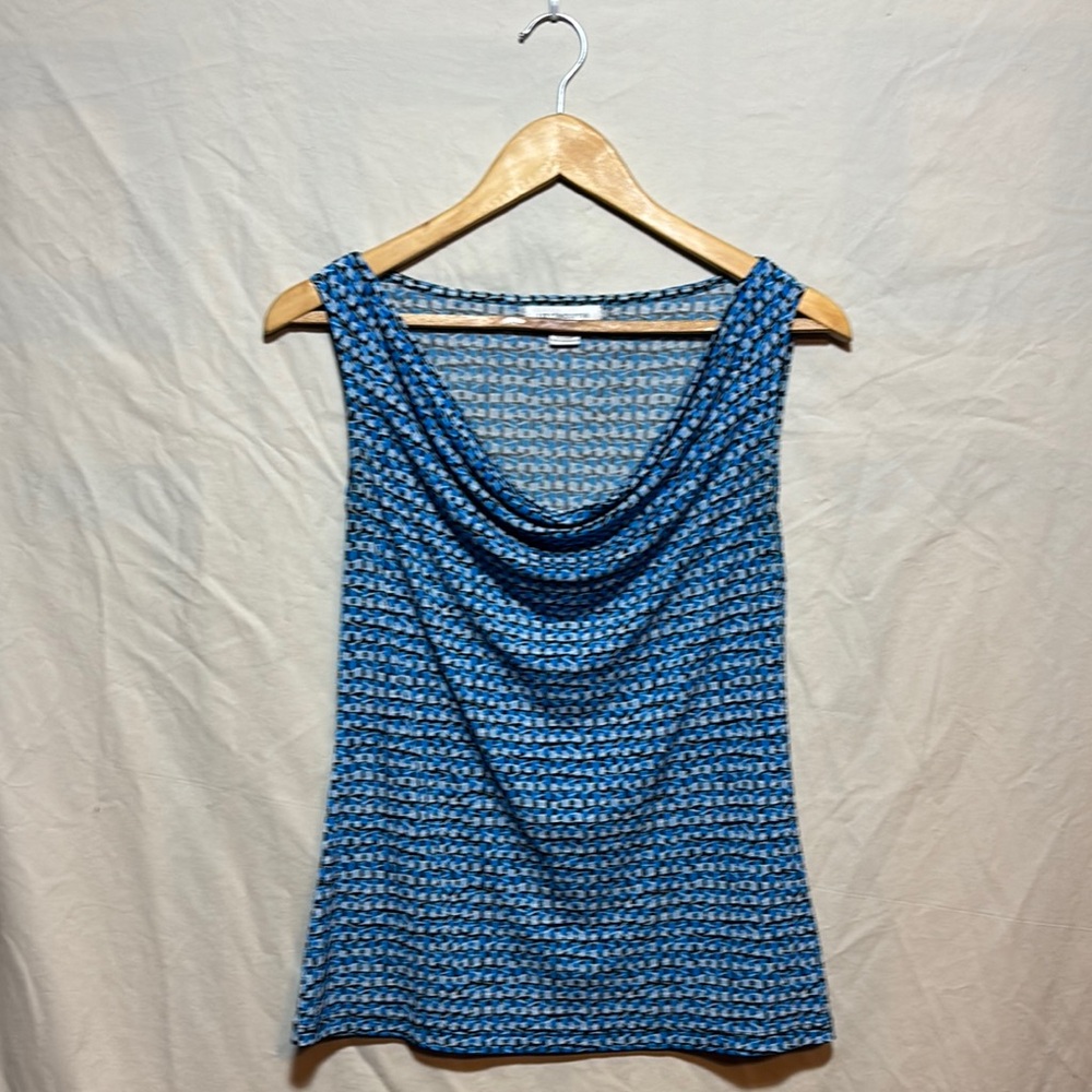 Liz Claiborne Blue and Black Tank Top